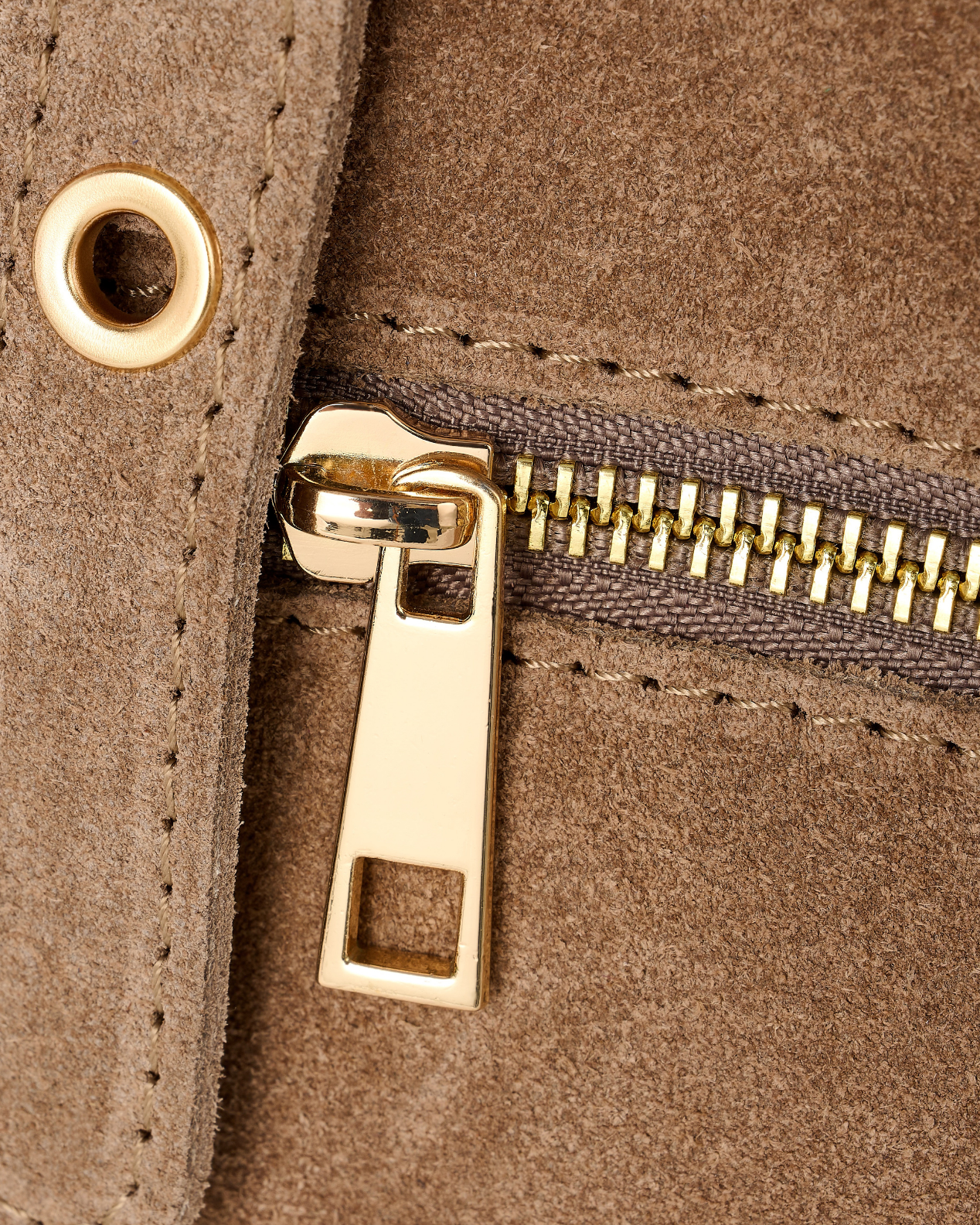 Mini suède muse bag taupe